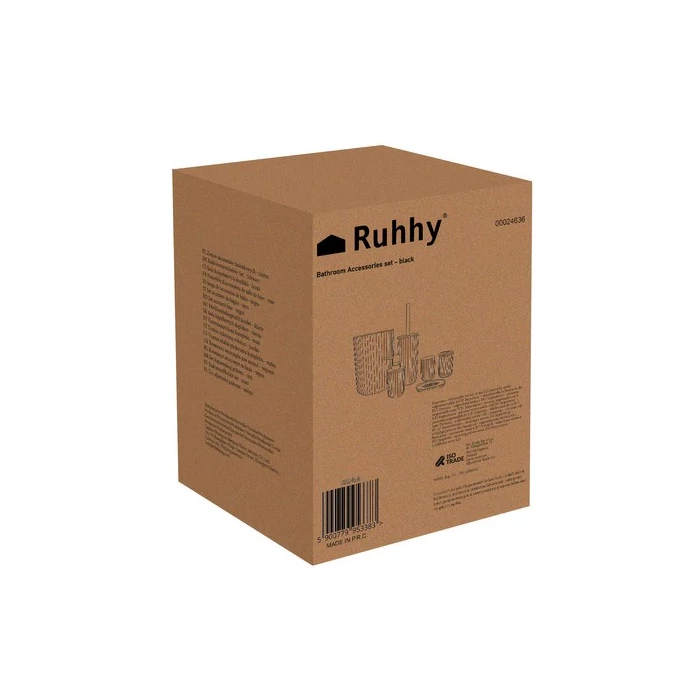Fürdőszobakiegészítő szett fekete