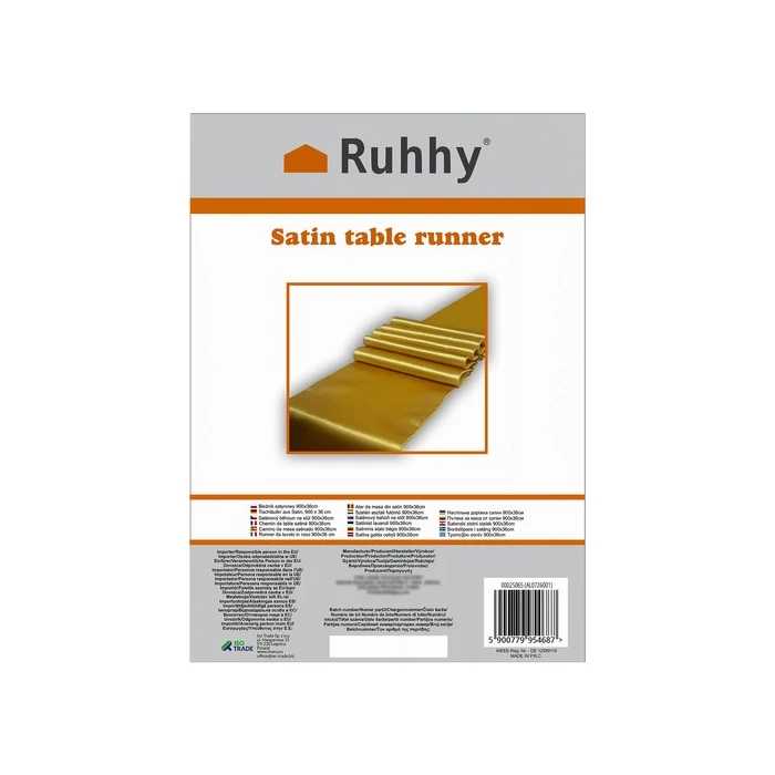 Arany szatén asztali futó 900x36cm 