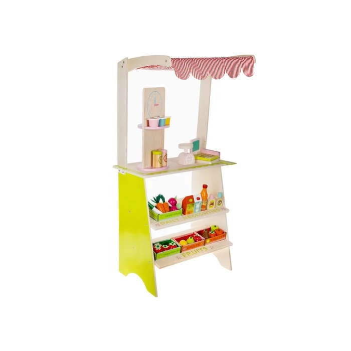 Fa piaci stand kiegészítőkkel