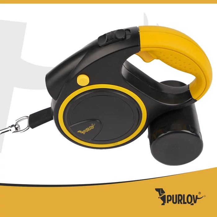 Automata póráz LED lámpával, 5 m, 25 kg