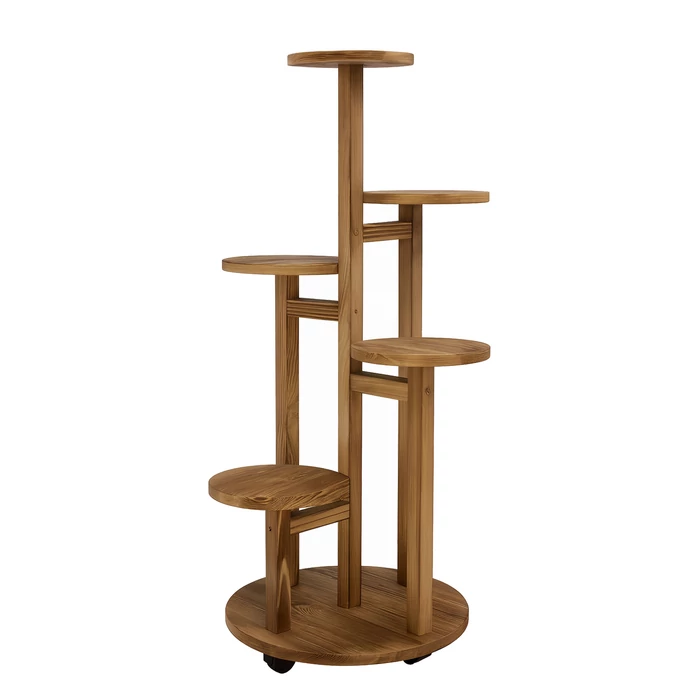 6 szintes virágállvány fából