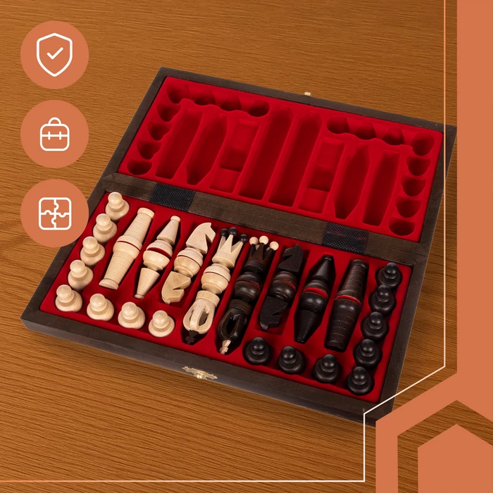 Sakk készlet gyertyánfából