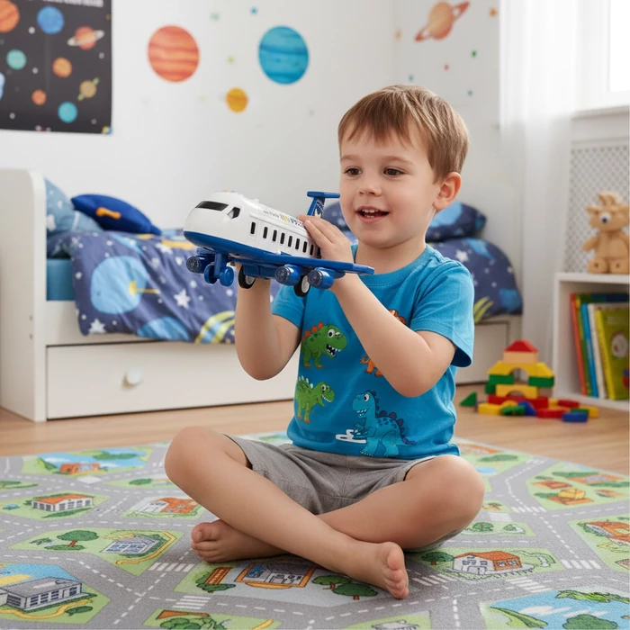 Összecsukható rendőrségi repülőgép és parkoló