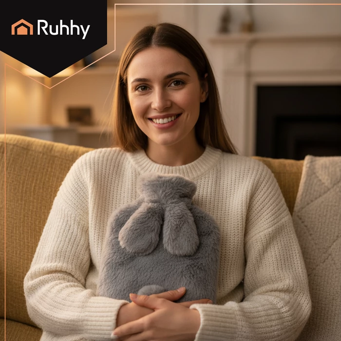 Nyuszifüles Melegvizes palack plüss borítással