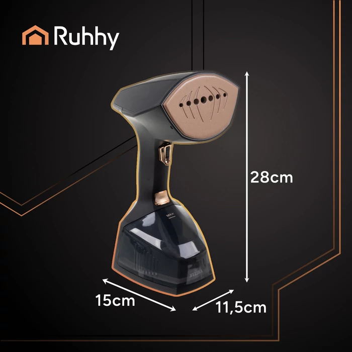 Ruhhy 2000 W-os fekete ruhagőzölő