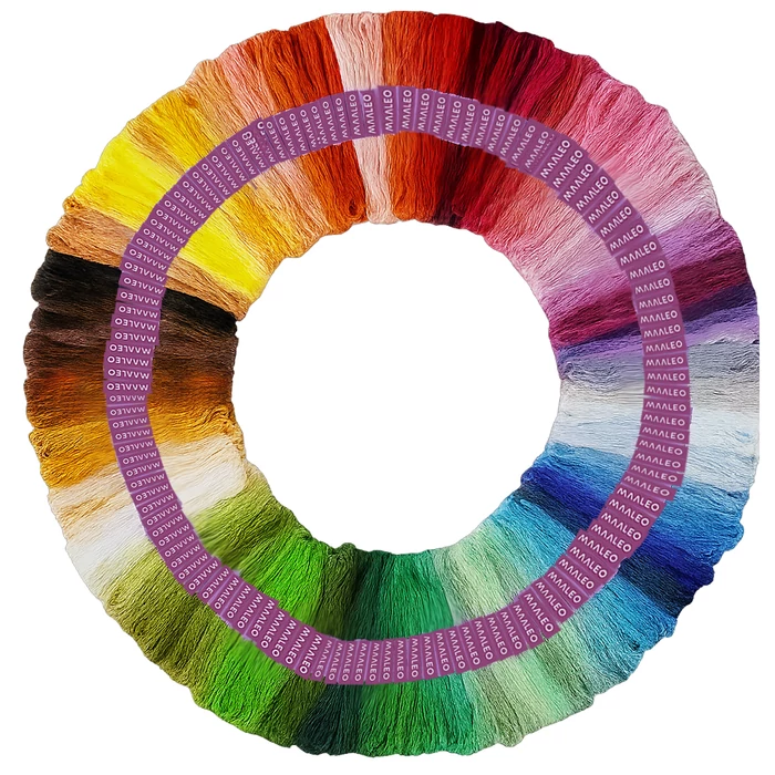 150 Színes hímzőfonal készlet vágóval