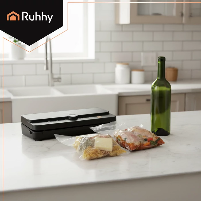 Ruhhy fóliahegesztő beépített tekercstároló + fóliavágó