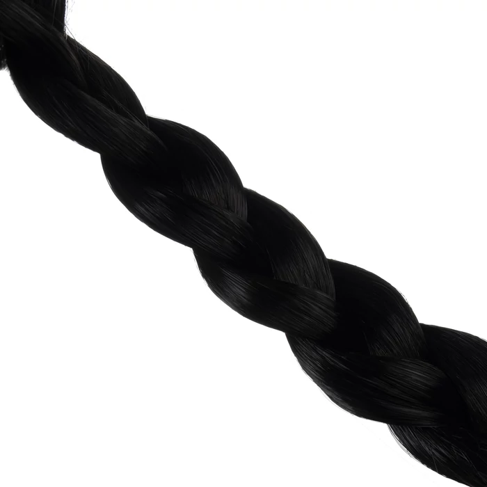 Hosszú fekete paróka - fonott