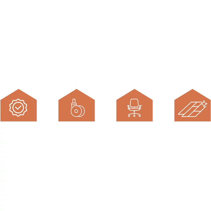 Szürke forgószék kerekek - 5 db