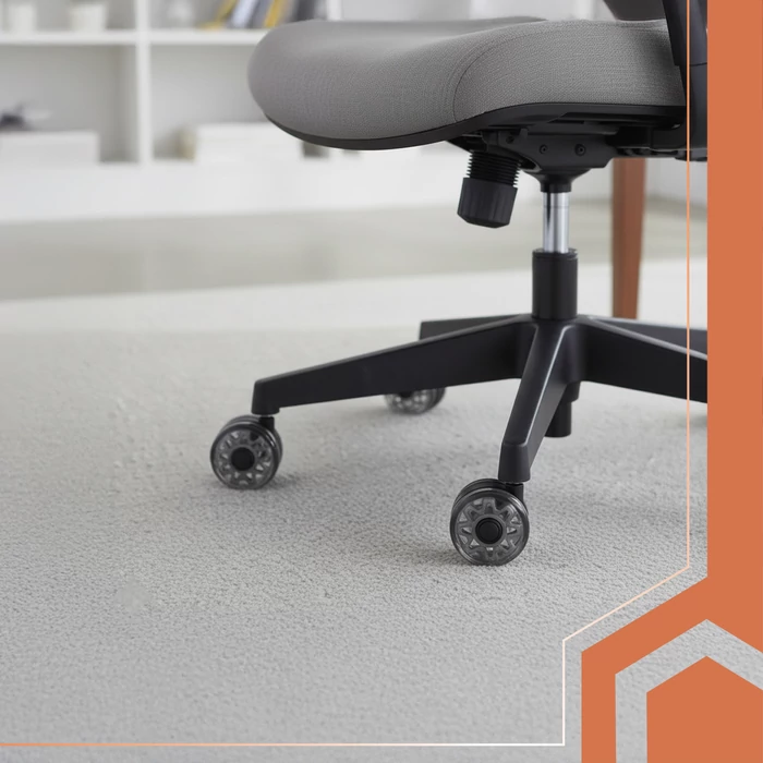 Szürke forgószék kerekek - 5 db