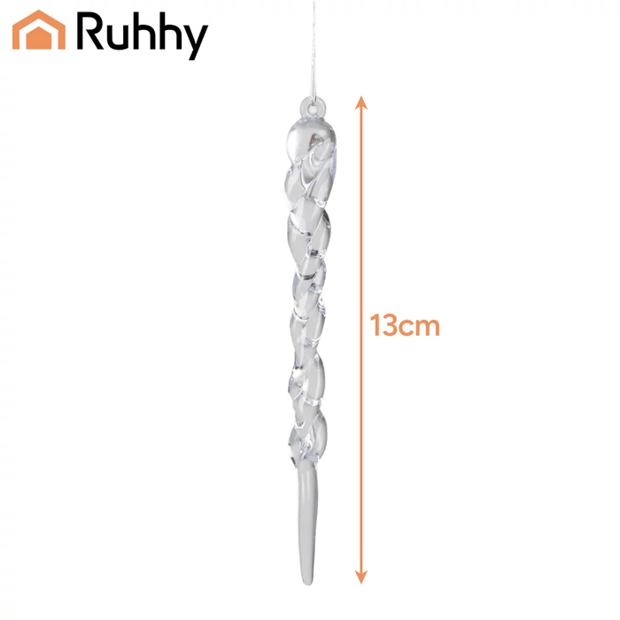 Jégcsap karácsonyfadísz 12 db