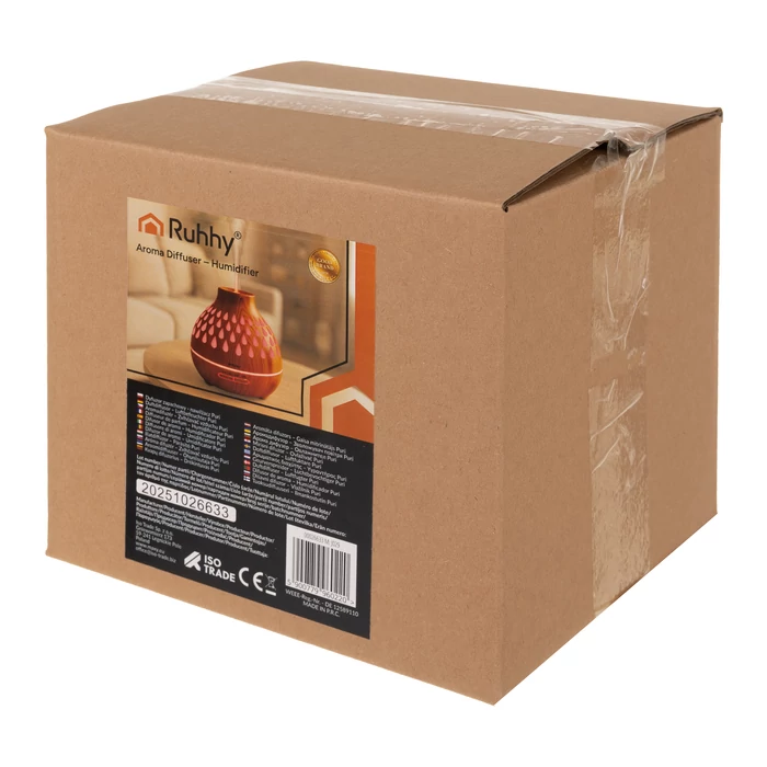 Ruhhy Puri aroma diffúzor és párásító LED háttérvilágítással, 400 ml