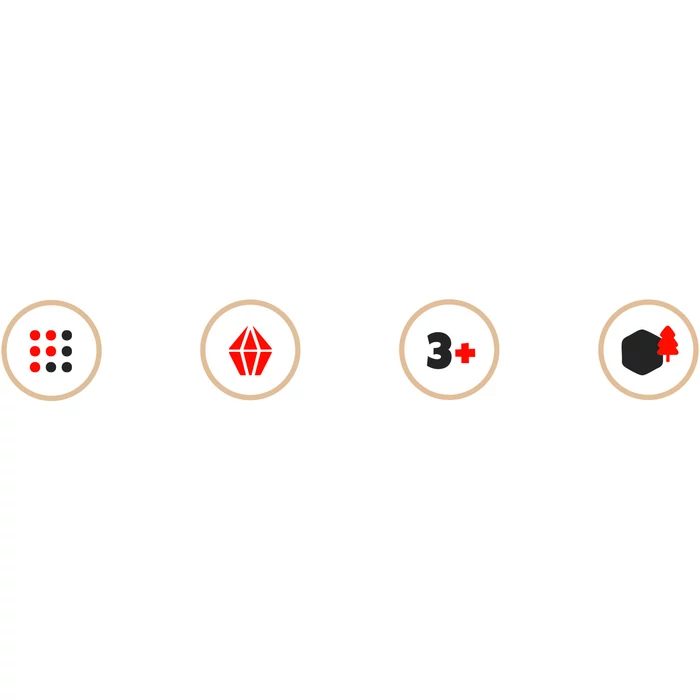 Kruzzel színes fa kőkocka készlet gyerekeknek, 16 db