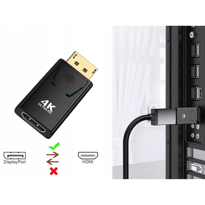 DP-HDMI átalakító adapter