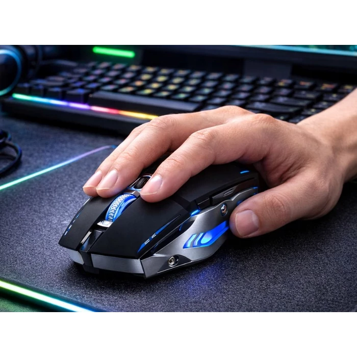Vezeték nélküli Q15 gamer egér színes háttérvilágítással