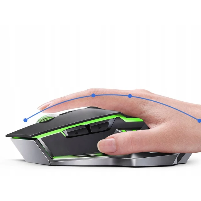 Vezeték nélküli Q15 gamer egér színes háttérvilágítással