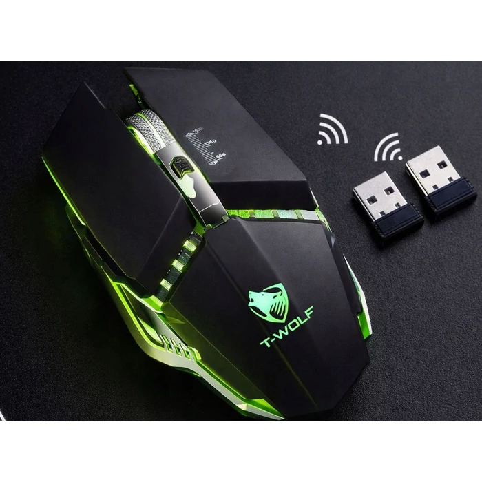 Vezeték nélküli Q15 gamer egér színes háttérvilágítással