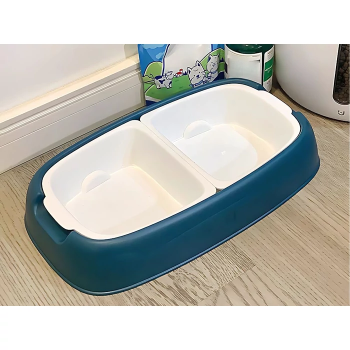 Dupla etetőtál kutyáknak és macskáknak