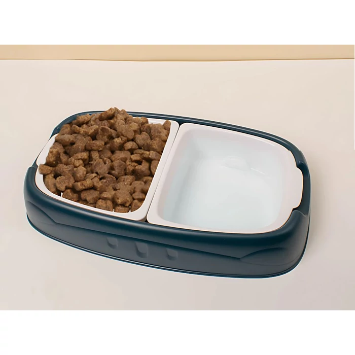 Dupla etetőtál kutyáknak és macskáknak