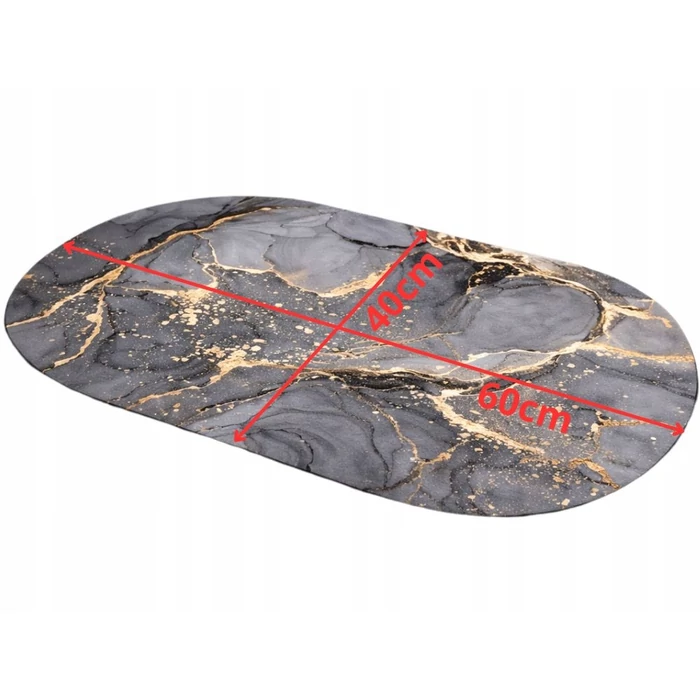 Csúszásmentes fürdőszobaszőnyeg, 60 x 40 cm, ovális