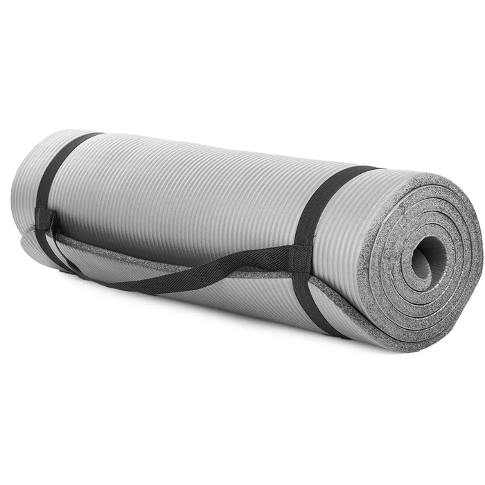 Jógamatrac / fitness szőnyeg 180x60cm, szürke