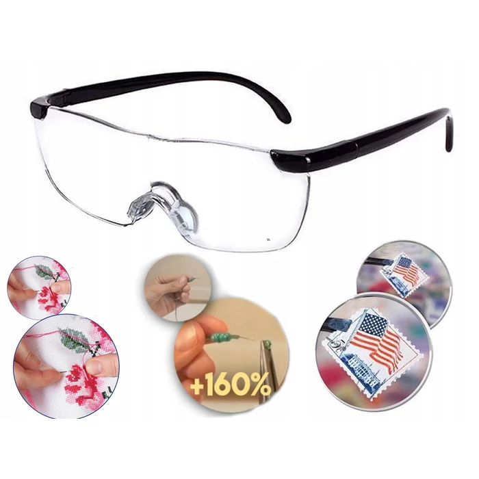 Nagyító szemüveg 160%-os zoom