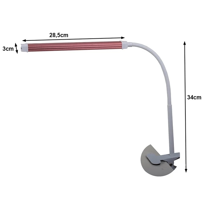 Árnyék nélküli asztali lámpa csíptetővel, 24 LED