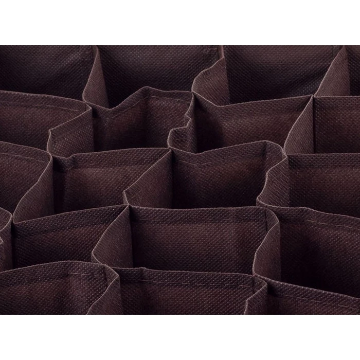 Fehérnemű tároló, 24 rekesz, fekete-narancs