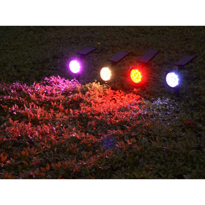 Színes kerti napelemes RGB lámpa