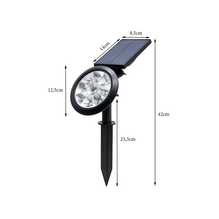 Színes kerti napelemes RGB lámpa