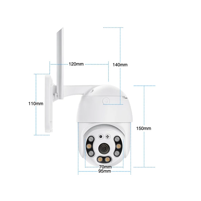 Forgatható kültéri wifi ip HD kamera