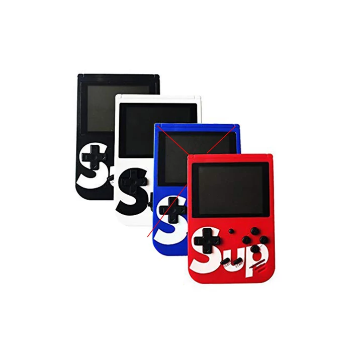 Mini retro játékkonzol, 400 játékkal, fekete