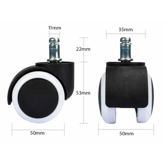 Gumi kerekek forgószékhez, 5 db