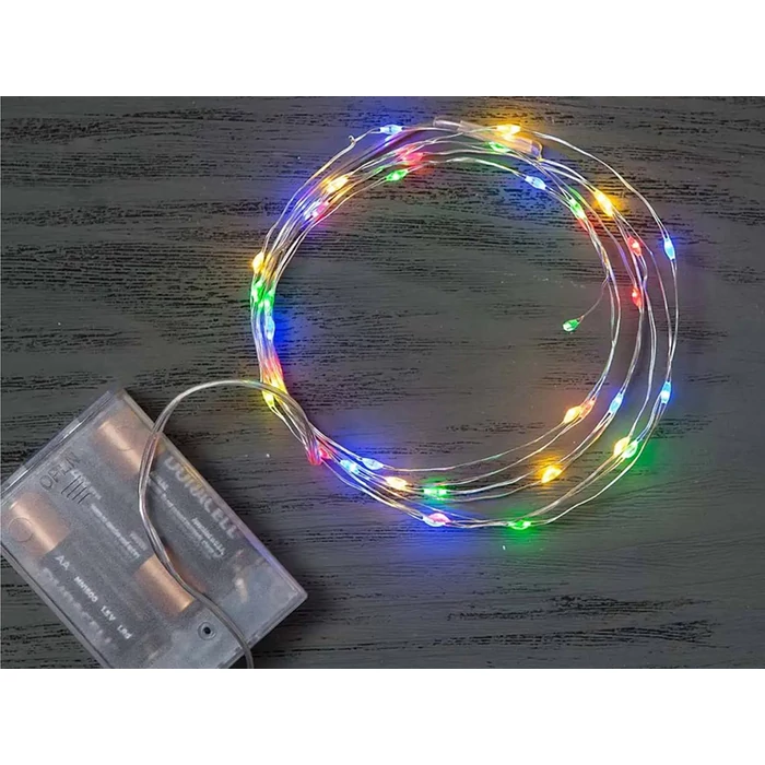 Vezetékes fényfüzér, elemes, 10 m