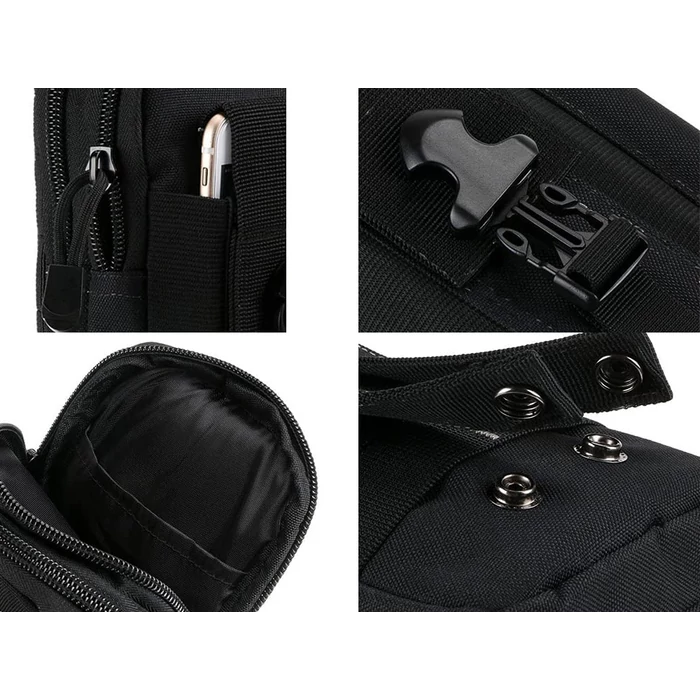 Katonai taktikai deréktáska, fekete