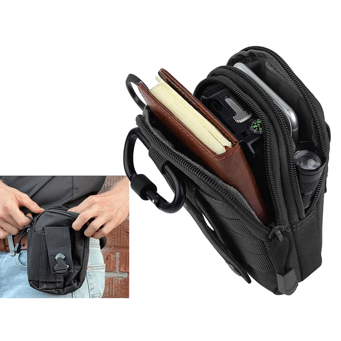 Katonai taktikai deréktáska, fekete