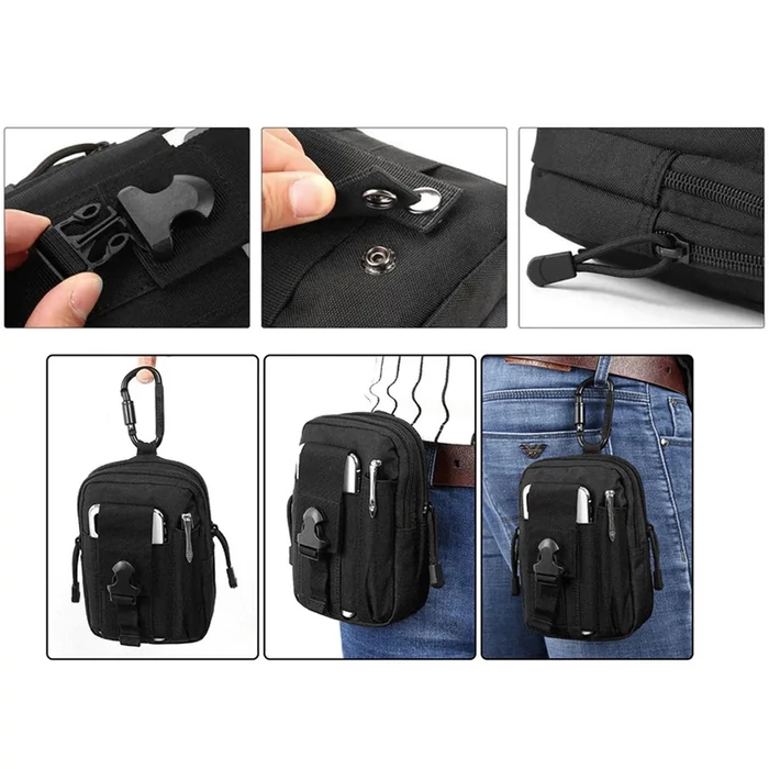 Katonai taktikai deréktáska, fekete