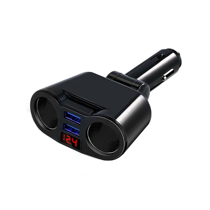 Szivargyújtó elosztó, 2x USB