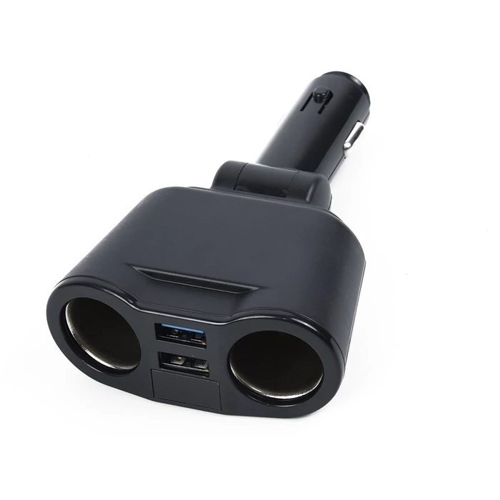 Szivargyújtó elosztó, 2x USB
