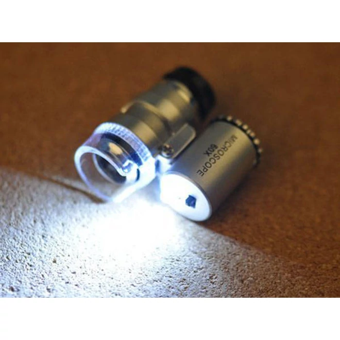 Zsebmikroszkóp 60x, 2 LED