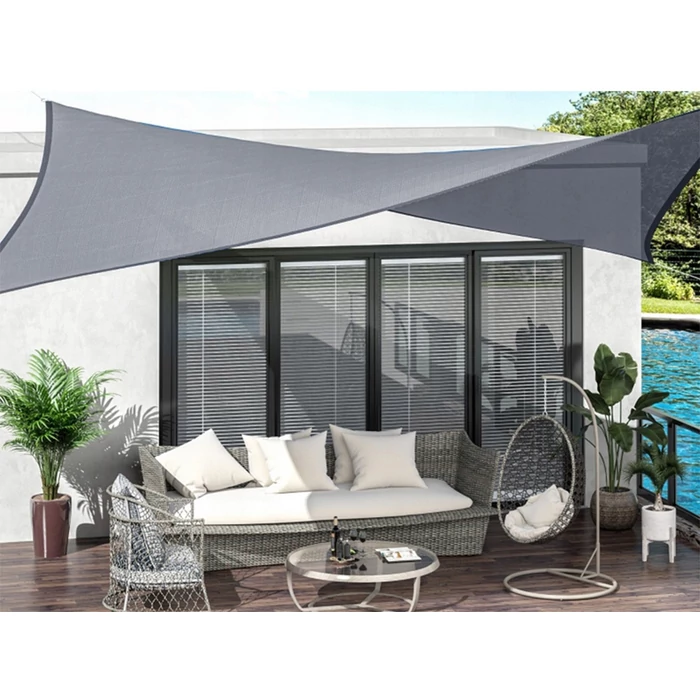 Vízálló kerti napvitorla szürke 3x4m