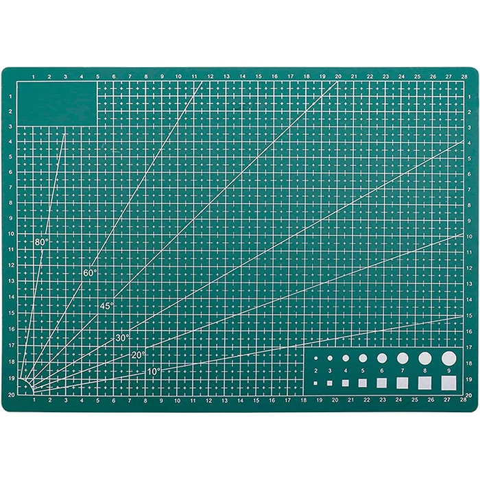 Vágószőnyeg A4, kétoldalas, zöld