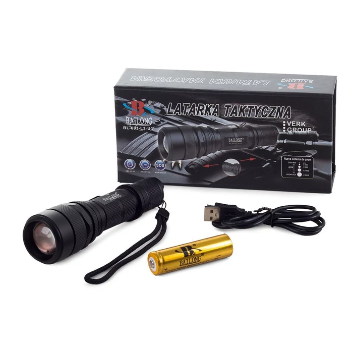 Bailong LED XM-L3-U3 zseblámpa