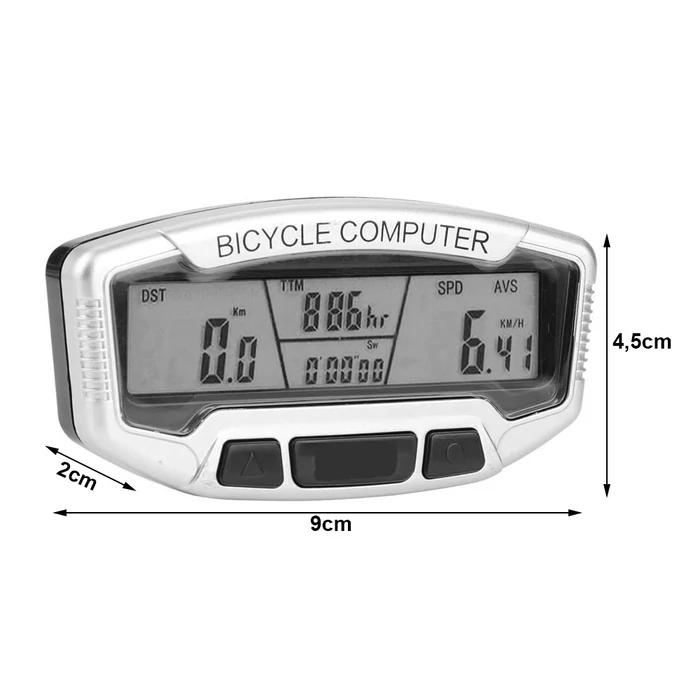 Vízálló LCD kerékpáros komputer