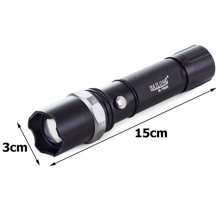 Bailong LED taktikai zseblámpa