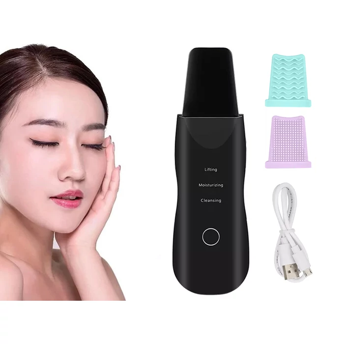 Ultrahangos arctisztító masszírozó, fekete