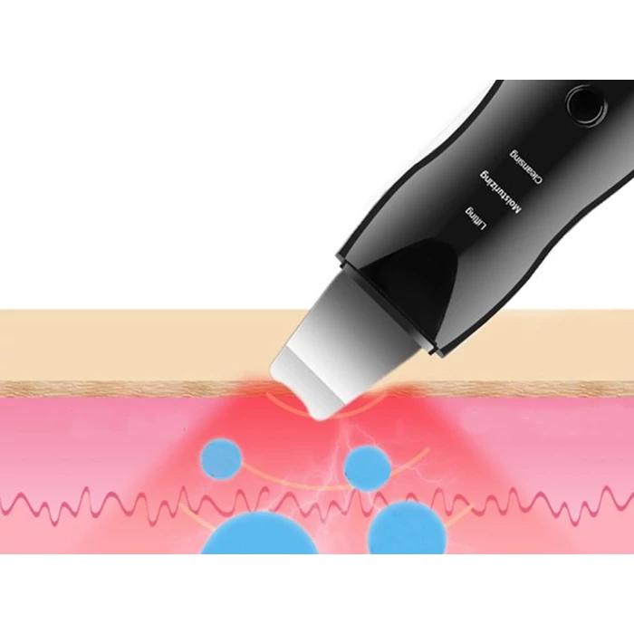Ultrahangos arctisztító masszírozó, fekete