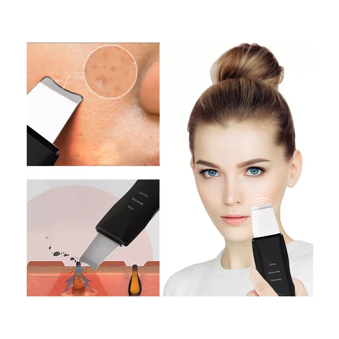 Ultrahangos arctisztító masszírozó, fekete