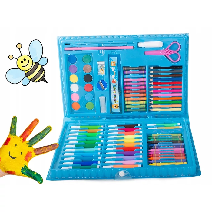 Művészkészlet festéshez bőröndben 86 db