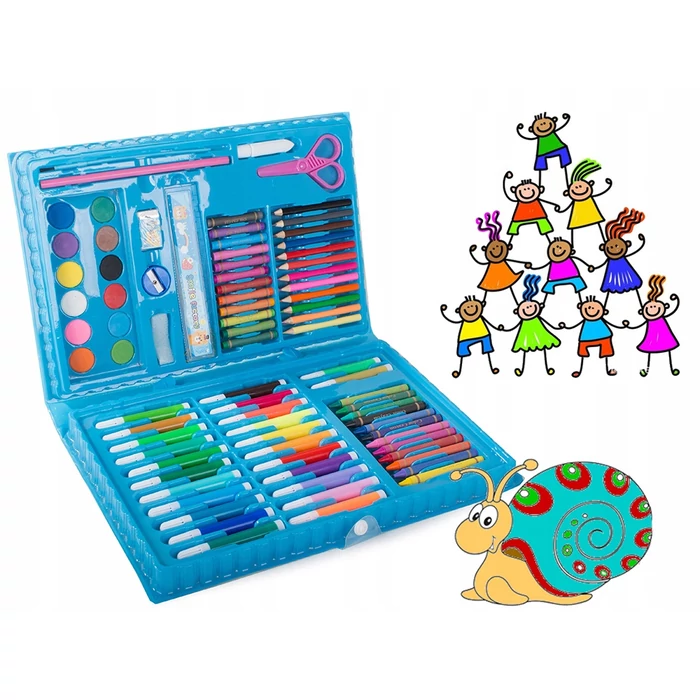 Művészkészlet festéshez bőröndben 86 db